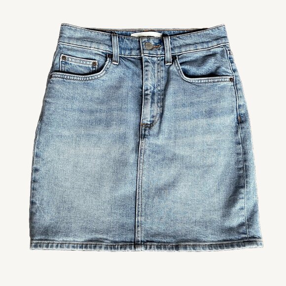 Denim Forum The Pin Up Light Wash Denim Skirt Size 26 - Picture 1 of 11